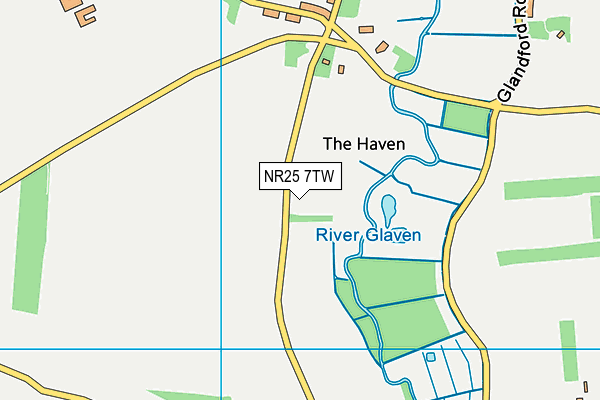 NR25 7TW map - OS VectorMap District (Ordnance Survey)