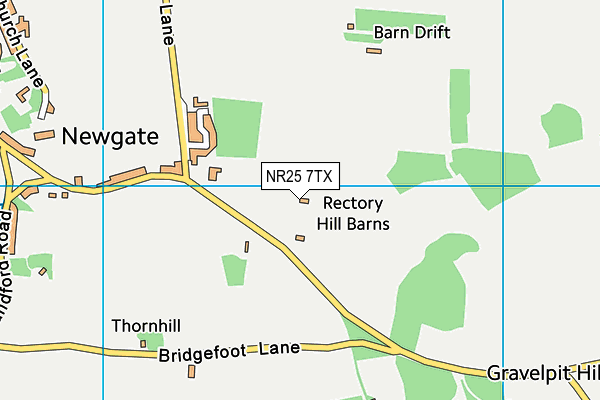 NR25 7TX map - OS VectorMap District (Ordnance Survey)