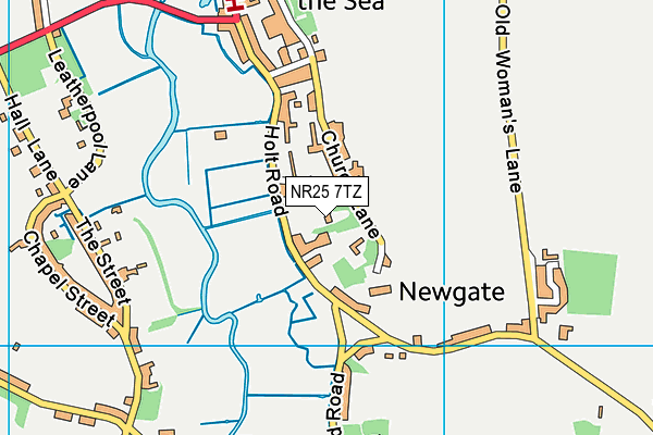 NR25 7TZ map - OS VectorMap District (Ordnance Survey)