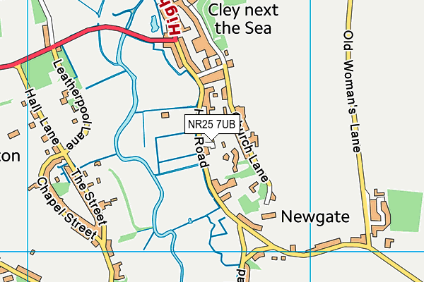 NR25 7UB map - OS VectorMap District (Ordnance Survey)