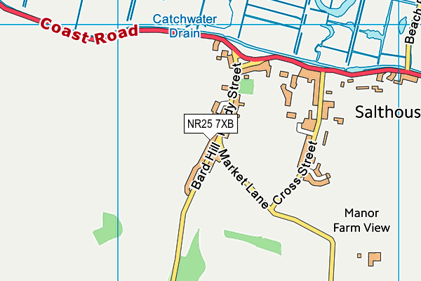 NR25 7XB map - OS VectorMap District (Ordnance Survey)