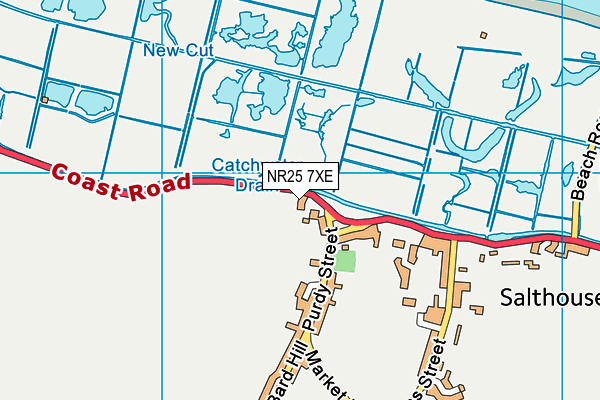NR25 7XE map - OS VectorMap District (Ordnance Survey)
