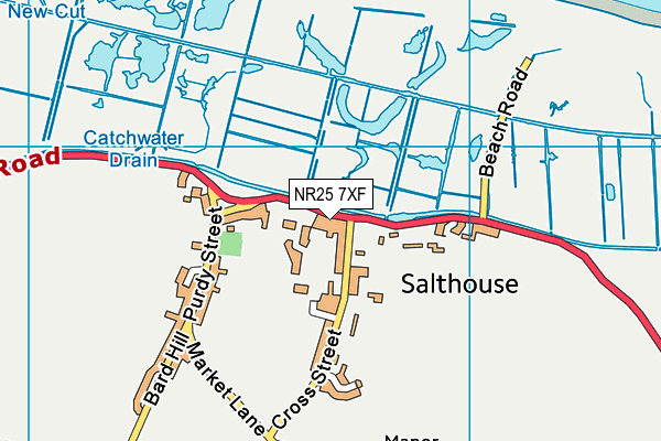 NR25 7XF map - OS VectorMap District (Ordnance Survey)