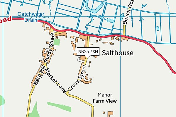 NR25 7XH map - OS VectorMap District (Ordnance Survey)