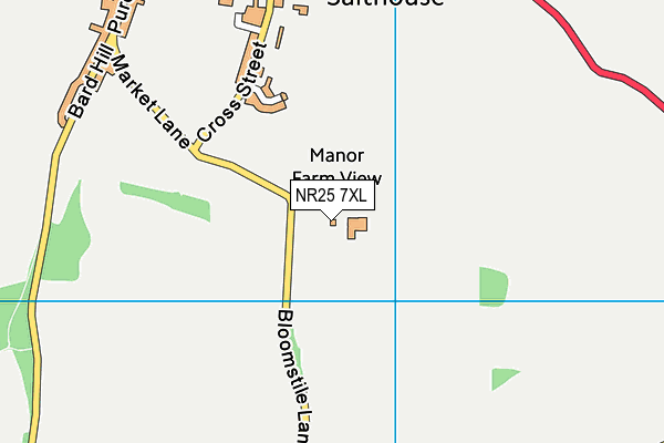 NR25 7XL map - OS VectorMap District (Ordnance Survey)