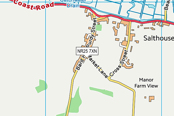 NR25 7XN map - OS VectorMap District (Ordnance Survey)