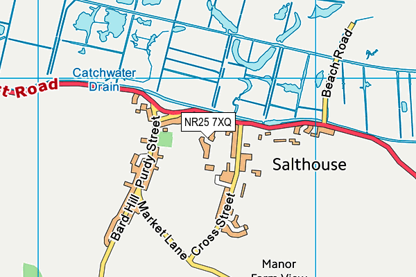 NR25 7XQ map - OS VectorMap District (Ordnance Survey)