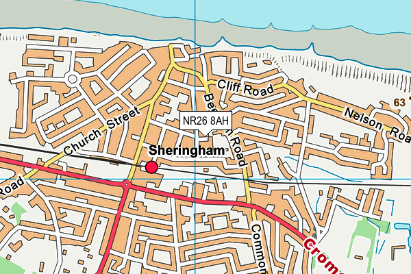 NR26 8AH map - OS VectorMap District (Ordnance Survey)