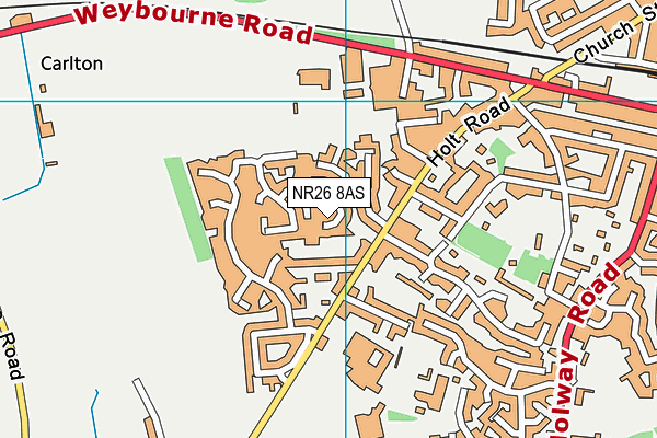 NR26 8AS map - OS VectorMap District (Ordnance Survey)