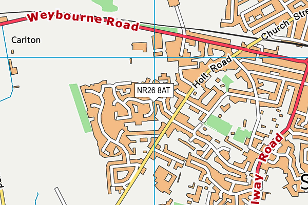 NR26 8AT map - OS VectorMap District (Ordnance Survey)