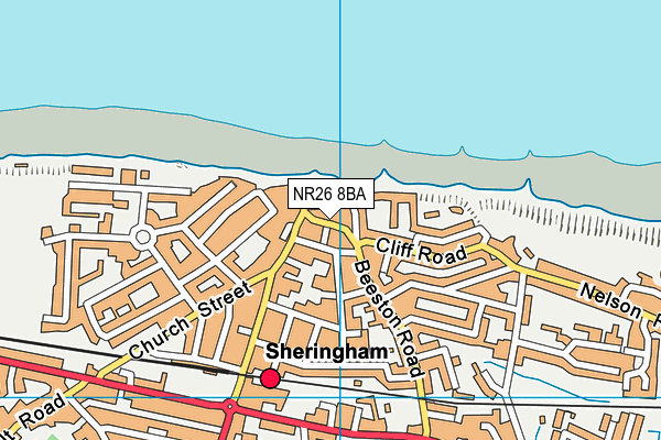 NR26 8BA map - OS VectorMap District (Ordnance Survey)