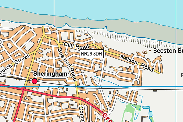 NR26 8DH map - OS VectorMap District (Ordnance Survey)