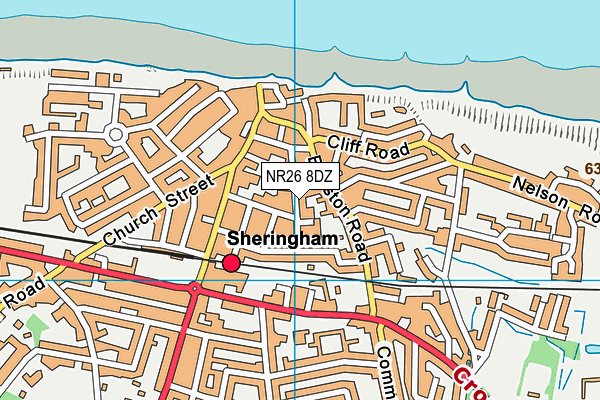 NR26 8DZ map - OS VectorMap District (Ordnance Survey)