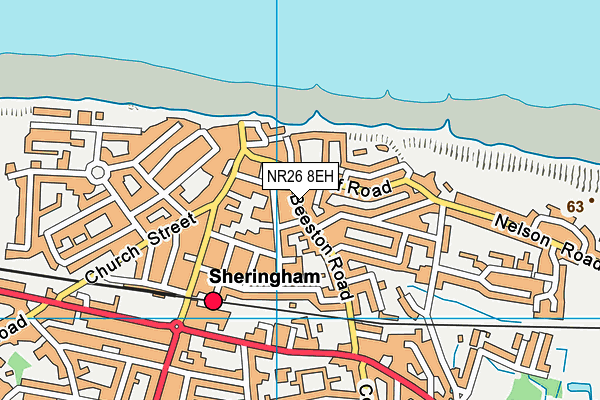 NR26 8EH map - OS VectorMap District (Ordnance Survey)