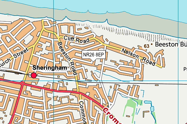 NR26 8EP map - OS VectorMap District (Ordnance Survey)