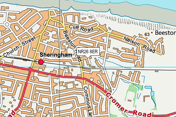 NR26 8ER map - OS VectorMap District (Ordnance Survey)