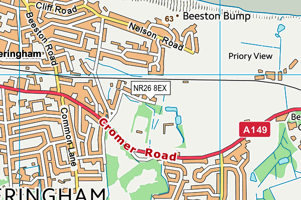 NR26 8EX map - OS VectorMap District (Ordnance Survey)