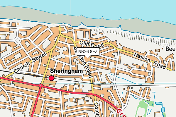 NR26 8EZ map - OS VectorMap District (Ordnance Survey)