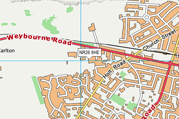 NR26 8HE map - OS VectorMap District (Ordnance Survey)