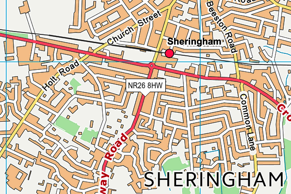 NR26 8HW map - OS VectorMap District (Ordnance Survey)