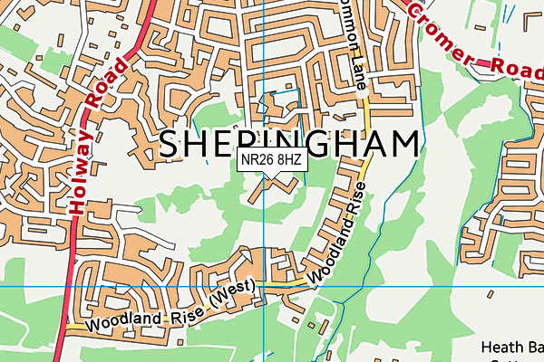 NR26 8HZ map - OS VectorMap District (Ordnance Survey)