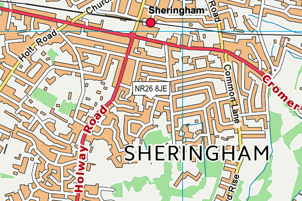 NR26 8JE map - OS VectorMap District (Ordnance Survey)