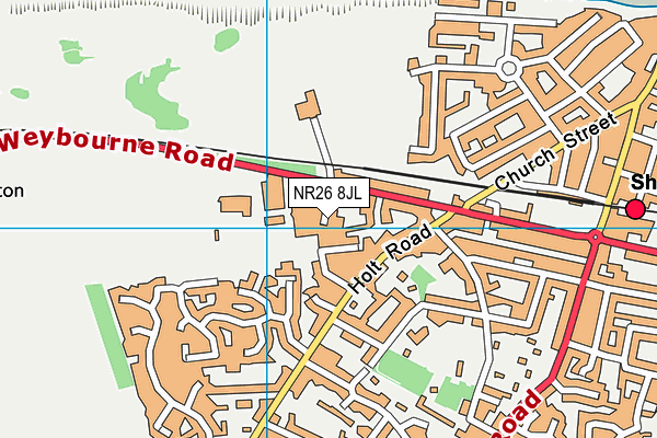 NR26 8JL map - OS VectorMap District (Ordnance Survey)