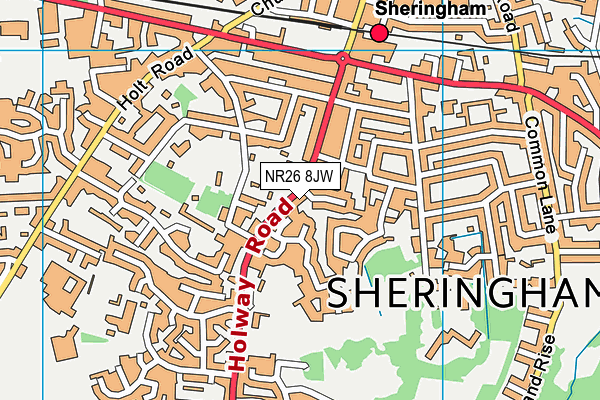 NR26 8JW map - OS VectorMap District (Ordnance Survey)