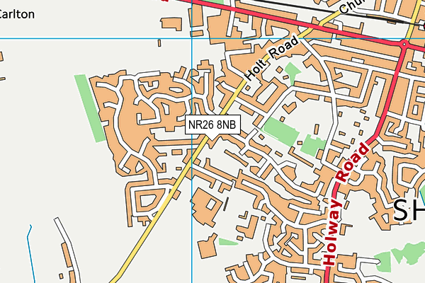NR26 8NB map - OS VectorMap District (Ordnance Survey)