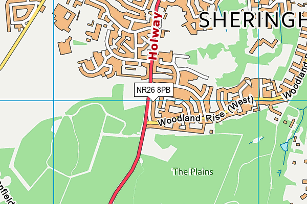 NR26 8PB map - OS VectorMap District (Ordnance Survey)