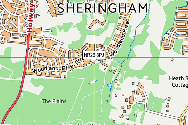 NR26 8PJ map - OS VectorMap District (Ordnance Survey)