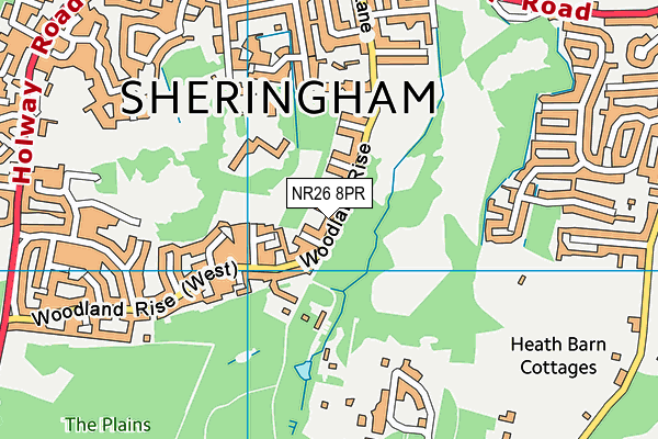 NR26 8PR map - OS VectorMap District (Ordnance Survey)