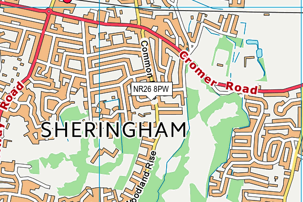 NR26 8PW map - OS VectorMap District (Ordnance Survey)