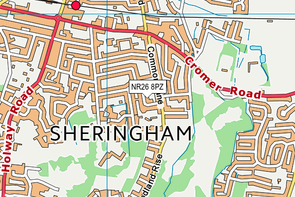 NR26 8PZ map - OS VectorMap District (Ordnance Survey)