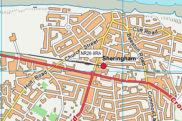 NR26 8RA map - OS VectorMap District (Ordnance Survey)