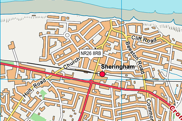 NR26 8RB map - OS VectorMap District (Ordnance Survey)