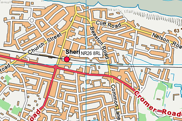 NR26 8RL map - OS VectorMap District (Ordnance Survey)