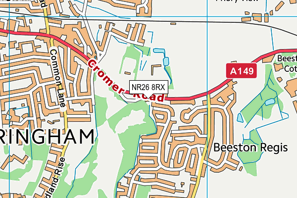 NR26 8RX map - OS VectorMap District (Ordnance Survey)