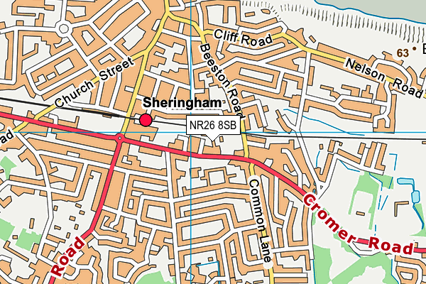 NR26 8SB map - OS VectorMap District (Ordnance Survey)