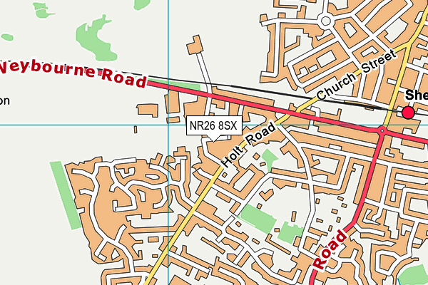 NR26 8SX map - OS VectorMap District (Ordnance Survey)