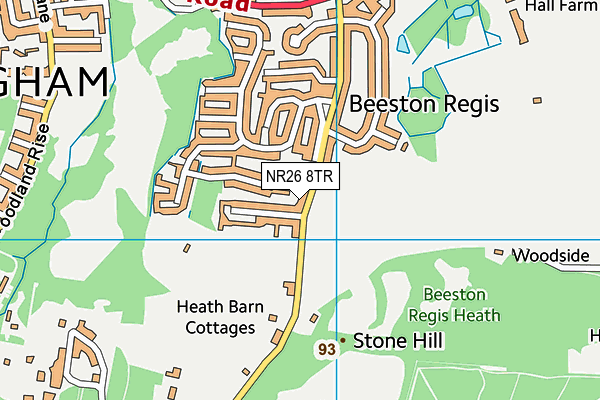 NR26 8TR map - OS VectorMap District (Ordnance Survey)
