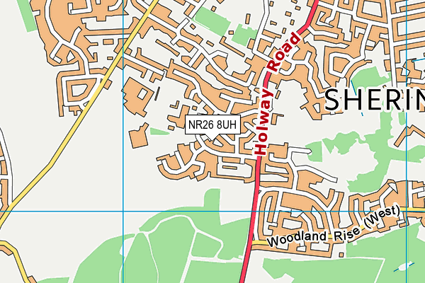 Sheringham Community Primary School map (NR26 8UH) - OS VectorMap District (Ordnance Survey)