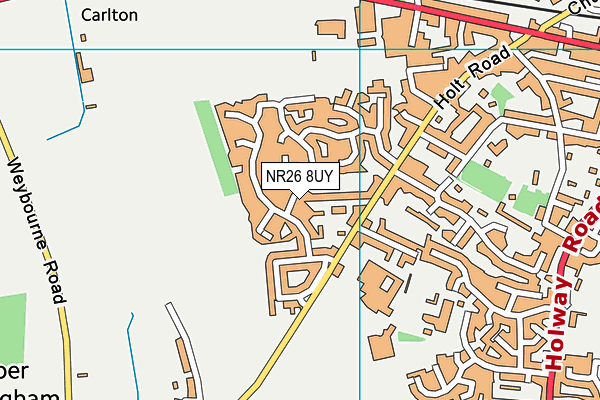 NR26 8UY map - OS VectorMap District (Ordnance Survey)