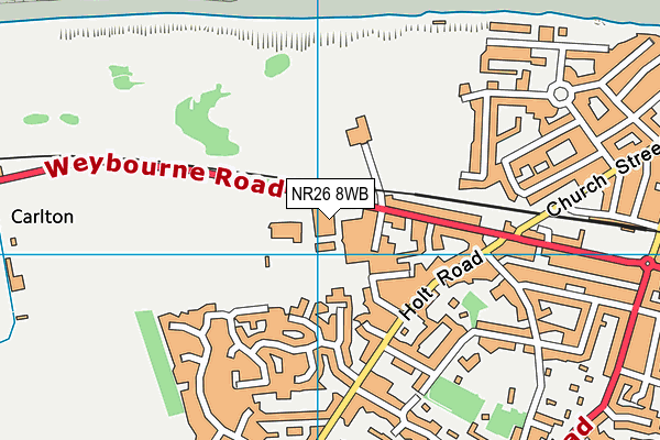 NR26 8WB map - OS VectorMap District (Ordnance Survey)