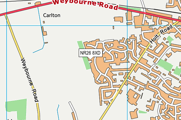 NR26 8XD map - OS VectorMap District (Ordnance Survey)