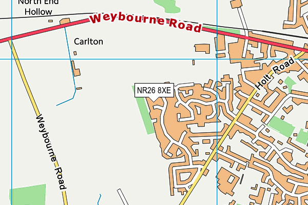 NR26 8XE map - OS VectorMap District (Ordnance Survey)
