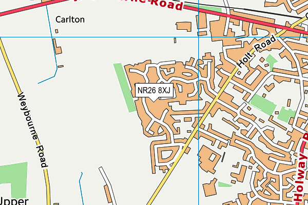 NR26 8XJ map - OS VectorMap District (Ordnance Survey)