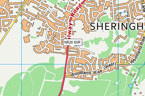 NR26 8XR map - OS VectorMap District (Ordnance Survey)