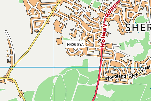 NR26 8YA map - OS VectorMap District (Ordnance Survey)
