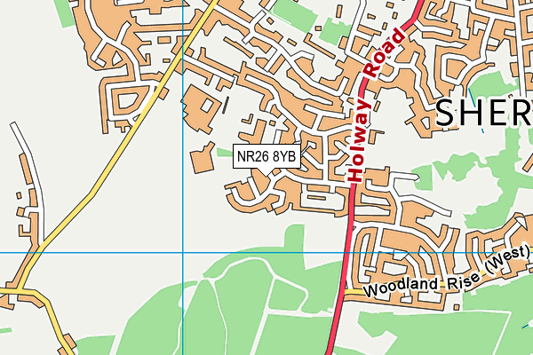 NR26 8YB map - OS VectorMap District (Ordnance Survey)